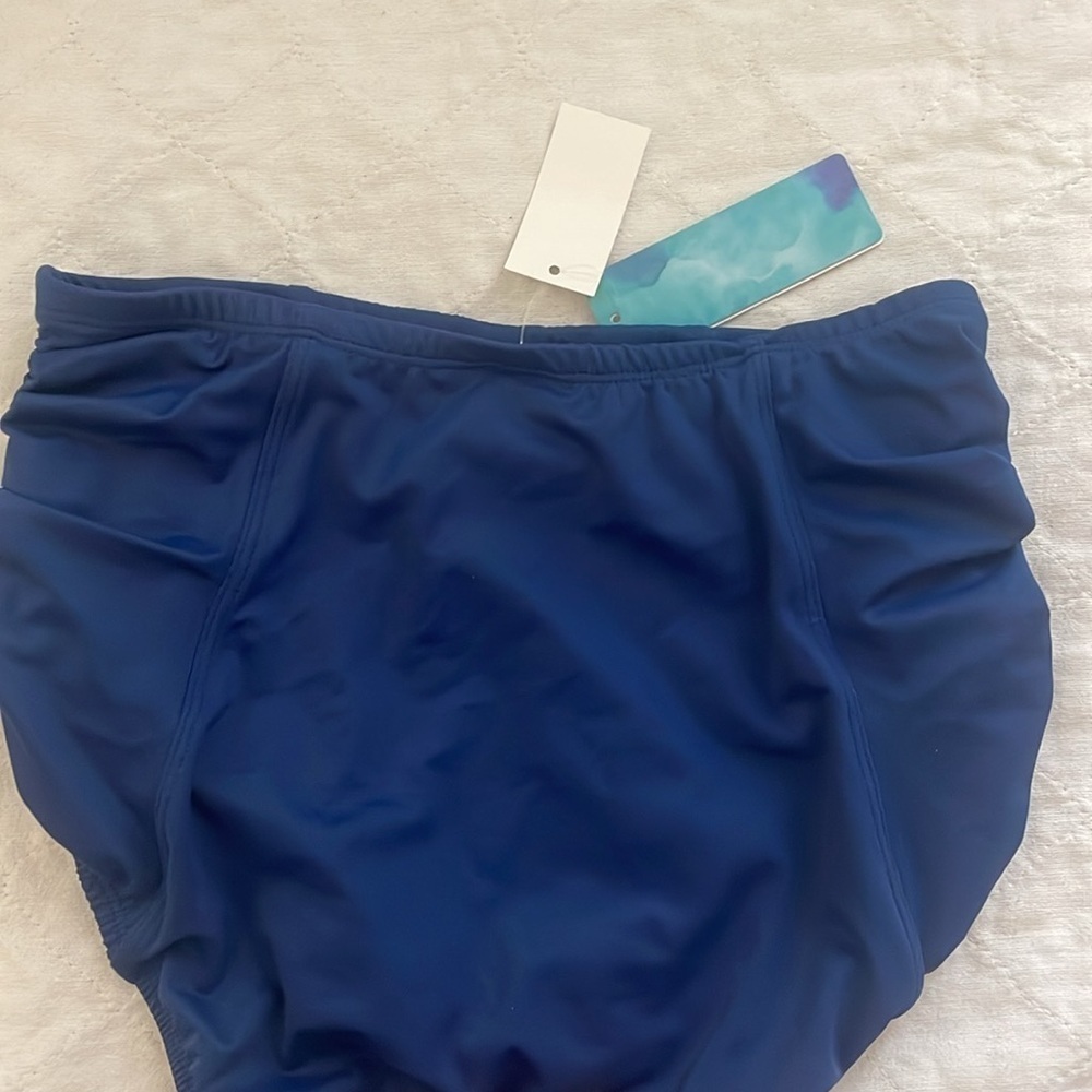 NWT High Waisted Swim Bottom Navy tummy control by Beach Betty size Small A26 - Picture 6 of 6